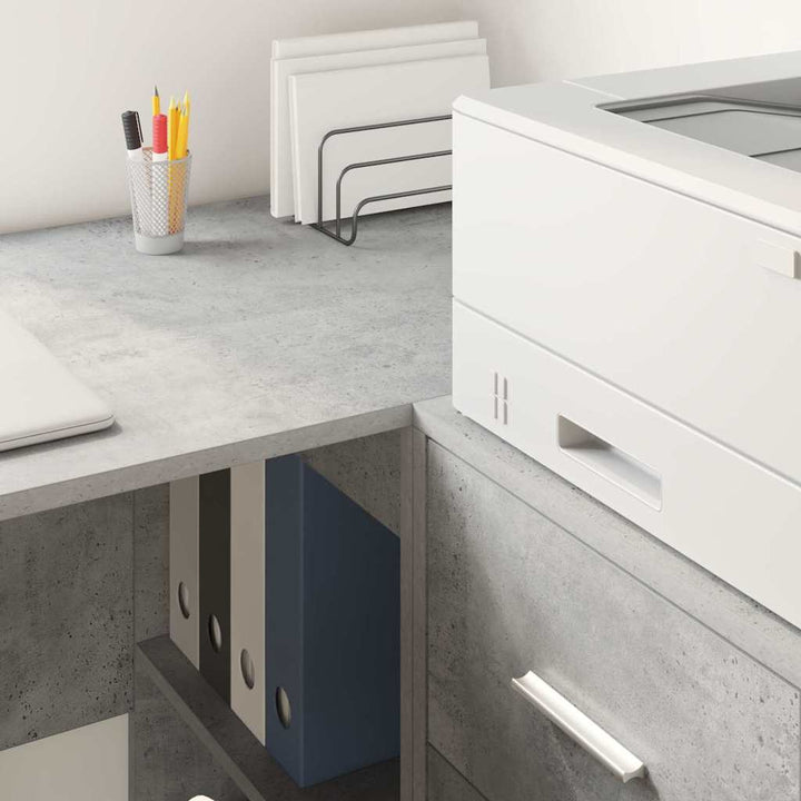 Sideboard med skuffe Beton Grå 38 x 34 x 75 cm