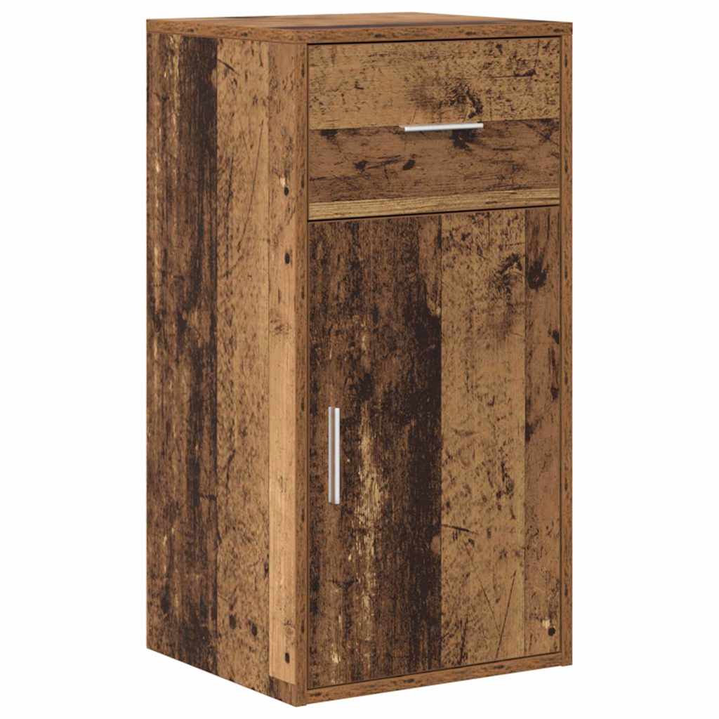 Sideboard med skuffe Gammelt træ 38 x 34 x 75 cm