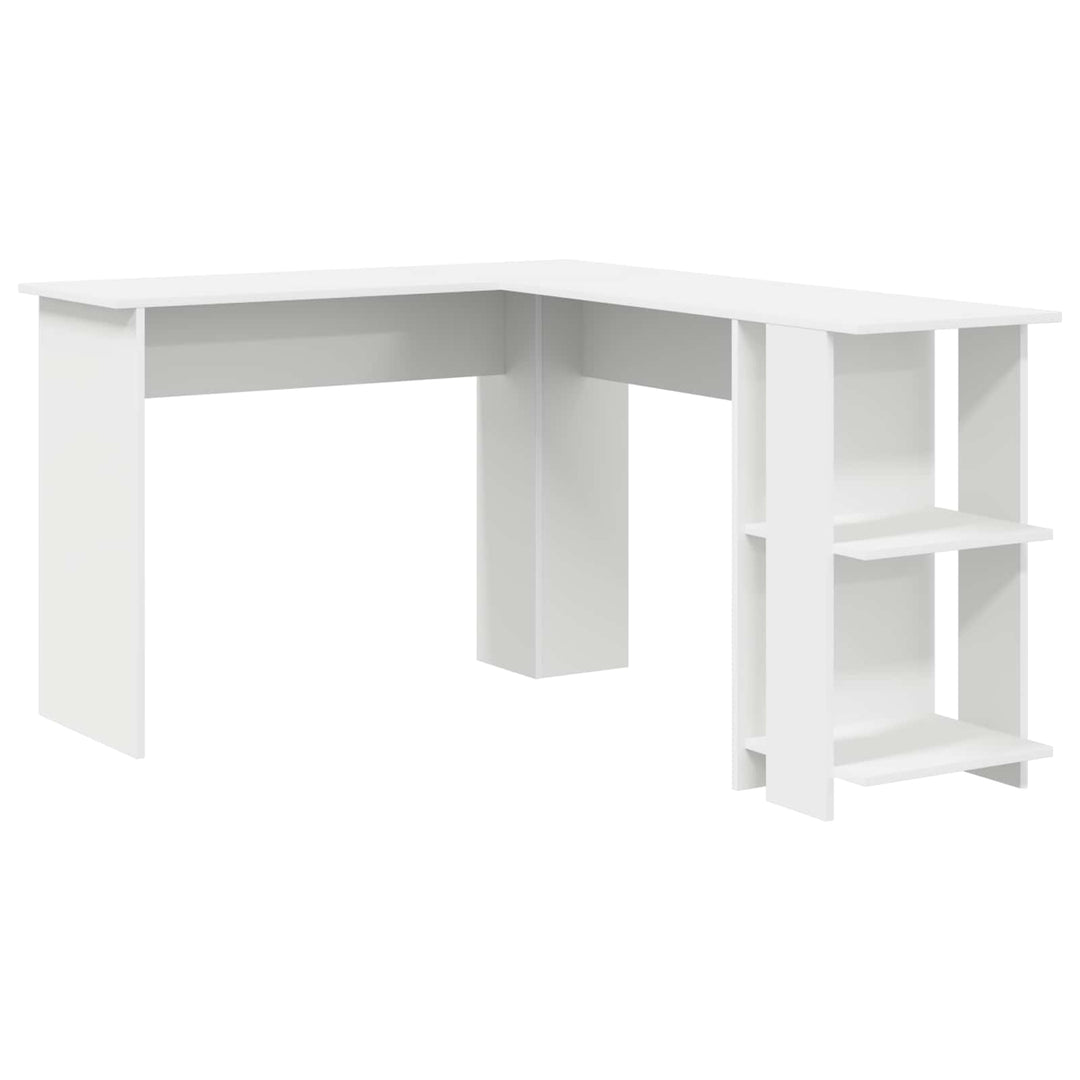 Hjørneskrivebord Hvid 140 x 113,5 x 75 cm Konstrueret træ