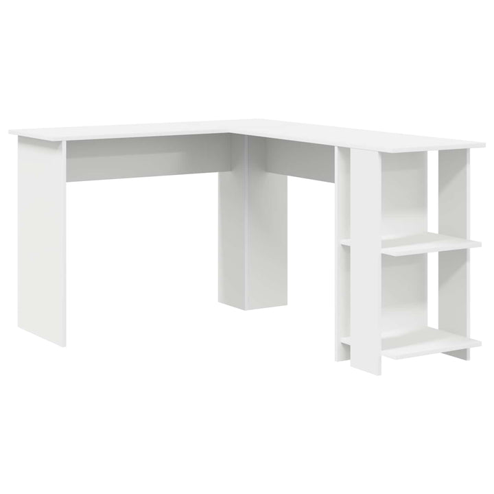 Hjørneskrivebord Hvid 140 x 113,5 x 75 cm Konstrueret træ