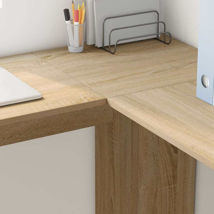 Hjørneskrivebord Sonoma eg 140 x 113,5 x 75 cm Konstrueret træ