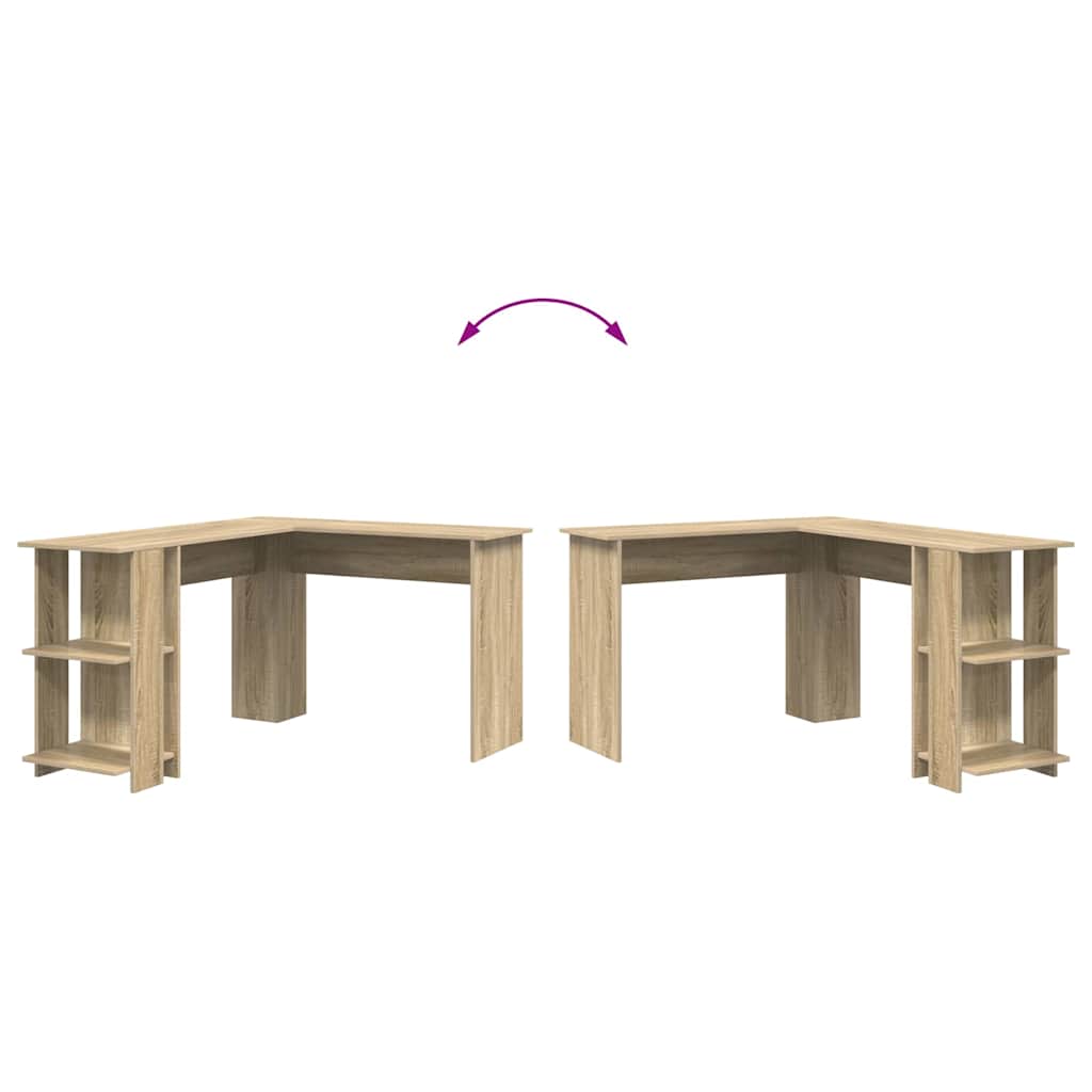 Hjørneskrivebord Sonoma eg 140 x 113,5 x 75 cm Konstrueret træ
