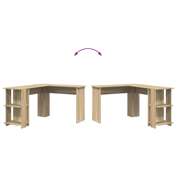 Hjørneskrivebord Sonoma eg 140 x 113,5 x 75 cm Konstrueret træ