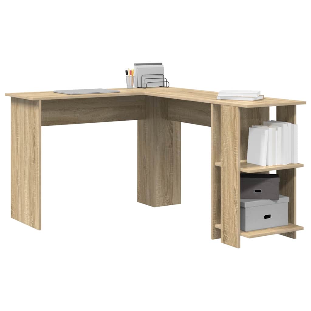 Hjørneskrivebord Sonoma eg 140 x 113,5 x 75 cm Konstrueret træ
