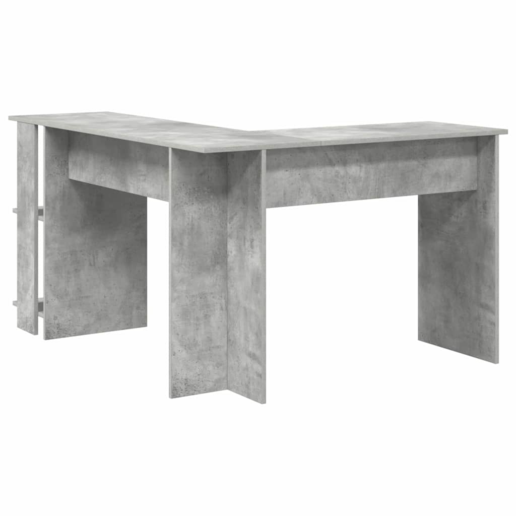 Hjørneskrivebord Beton Grå 140 x 113,5 x 75 cm Konstrueret træ