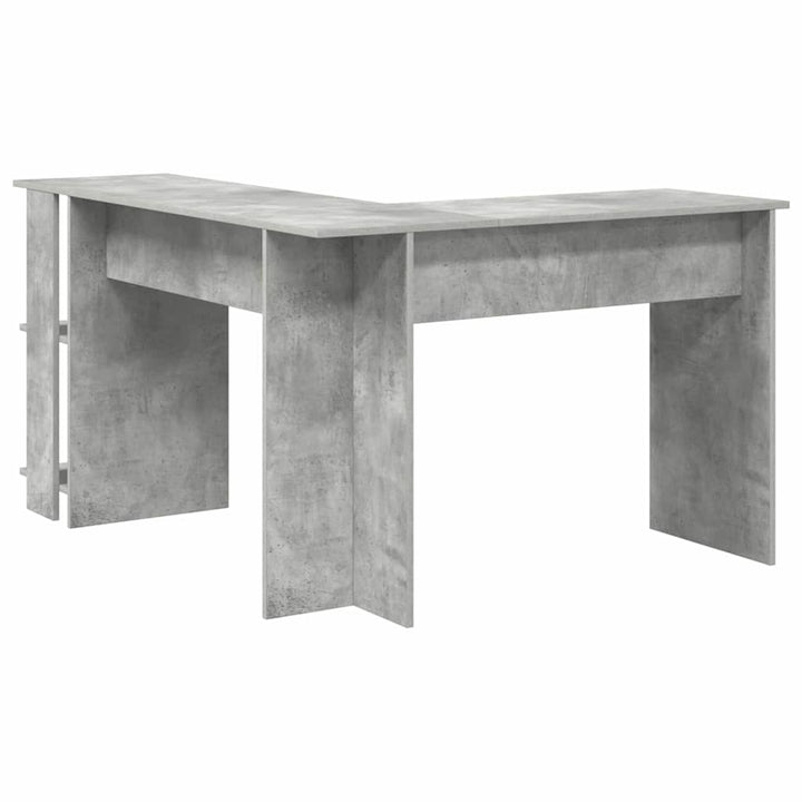 Hjørneskrivebord Beton Grå 140 x 113,5 x 75 cm Konstrueret træ