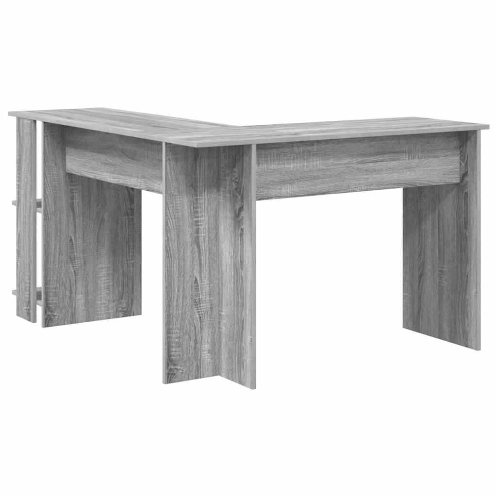 Hjørneskrivebord Grå Sonoma Konstrueret træ 140 x 113,5 x 75 cm