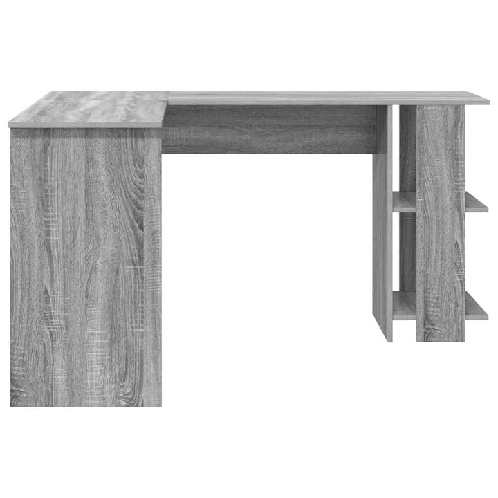 Hjørneskrivebord Grå Sonoma Konstrueret træ 140 x 113,5 x 75 cm