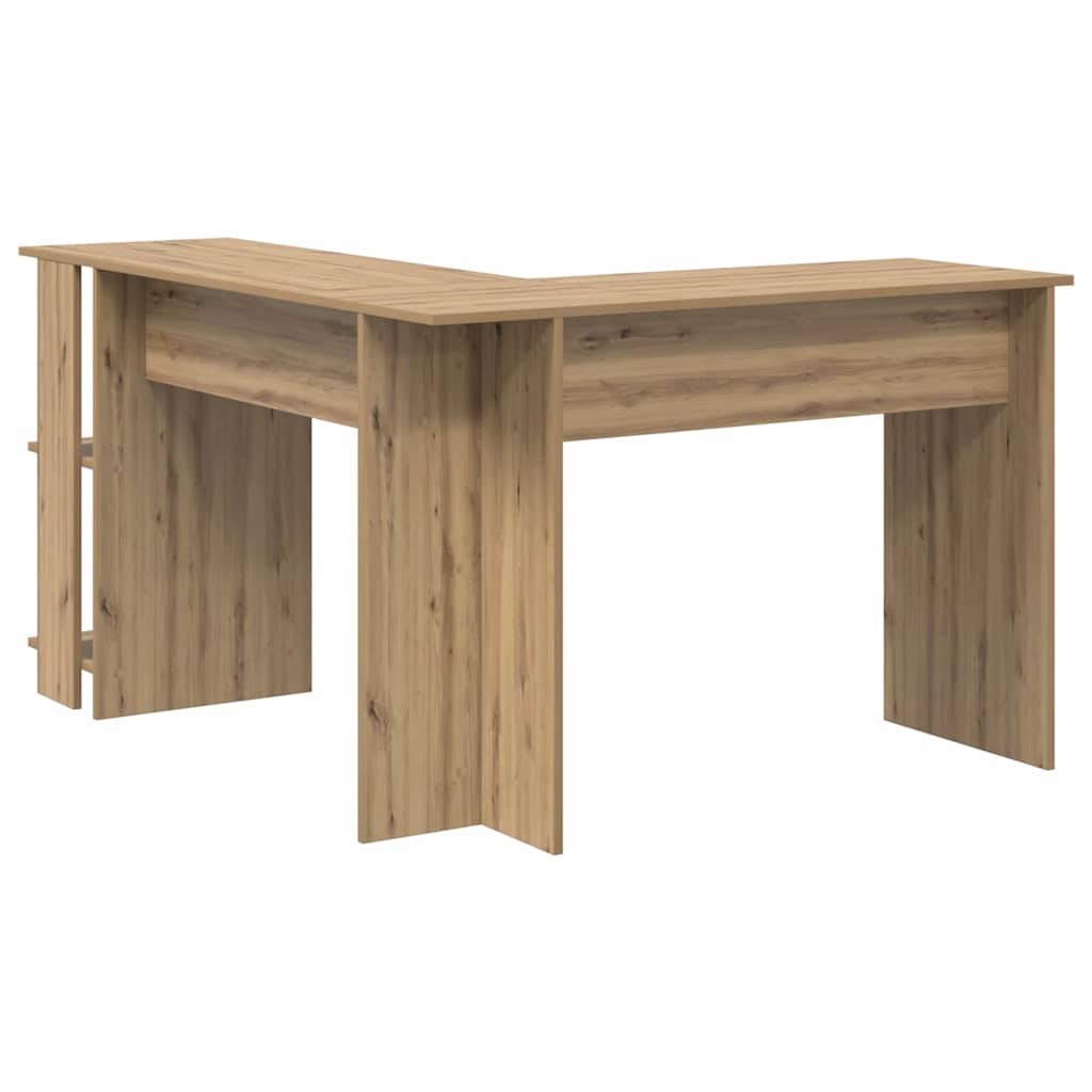 Hjørneskrivebord med hylde Artisan Egetræ 140 x 113,5 x 75 cm