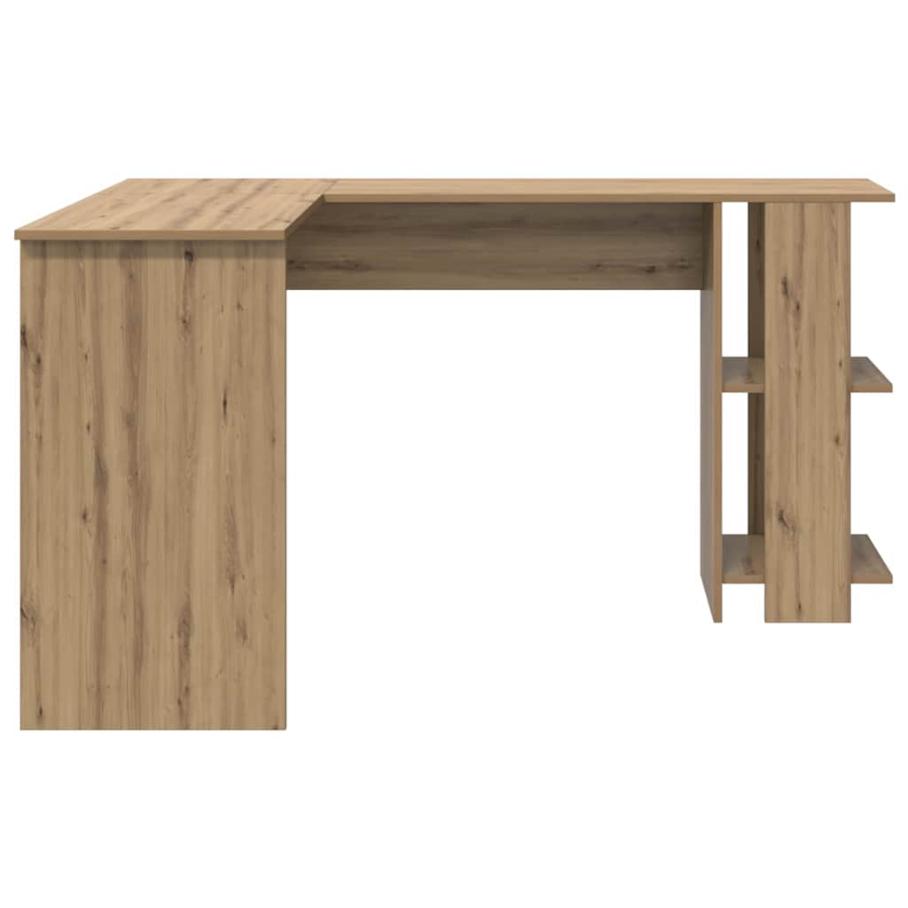 Hjørneskrivebord med hylde Artisan Egetræ 140 x 113,5 x 75 cm
