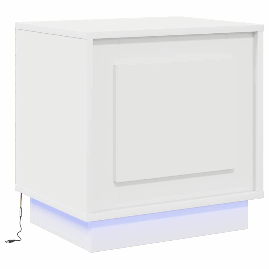 Natskab 2 pcs Hvid 44 x 34,5 x 45 cm Konstrueret træ