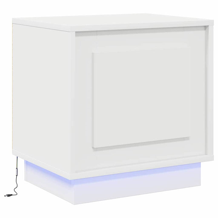 Natskab 2 pcs Hvid 44 x 34,5 x 45 cm Konstrueret træ