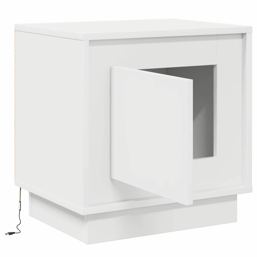 Natskab 2 pcs Hvid 44 x 34,5 x 45 cm Konstrueret træ