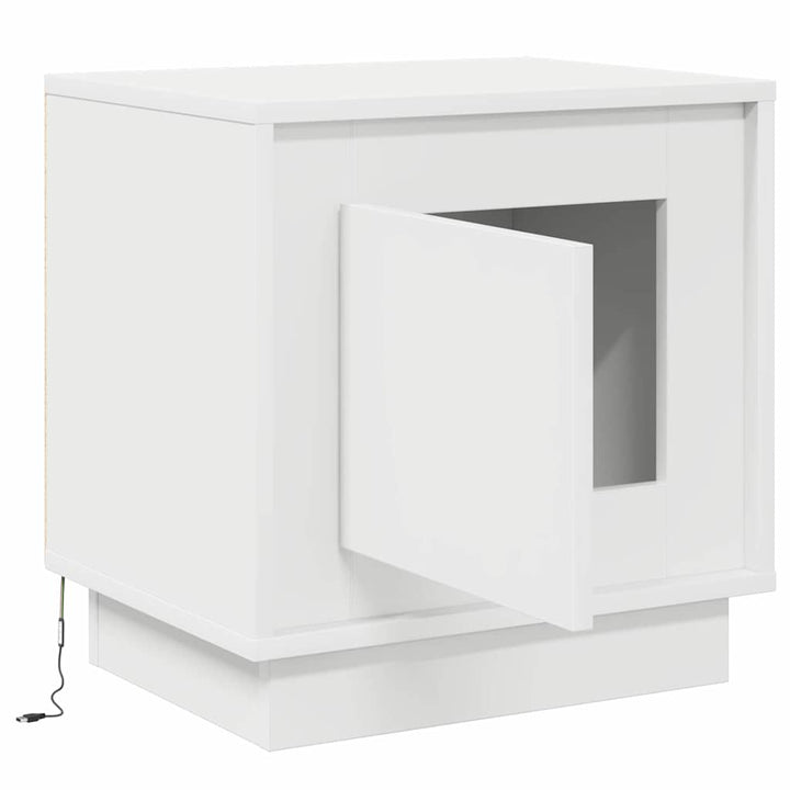 Natskab 2 pcs Hvid 44 x 34,5 x 45 cm Konstrueret træ