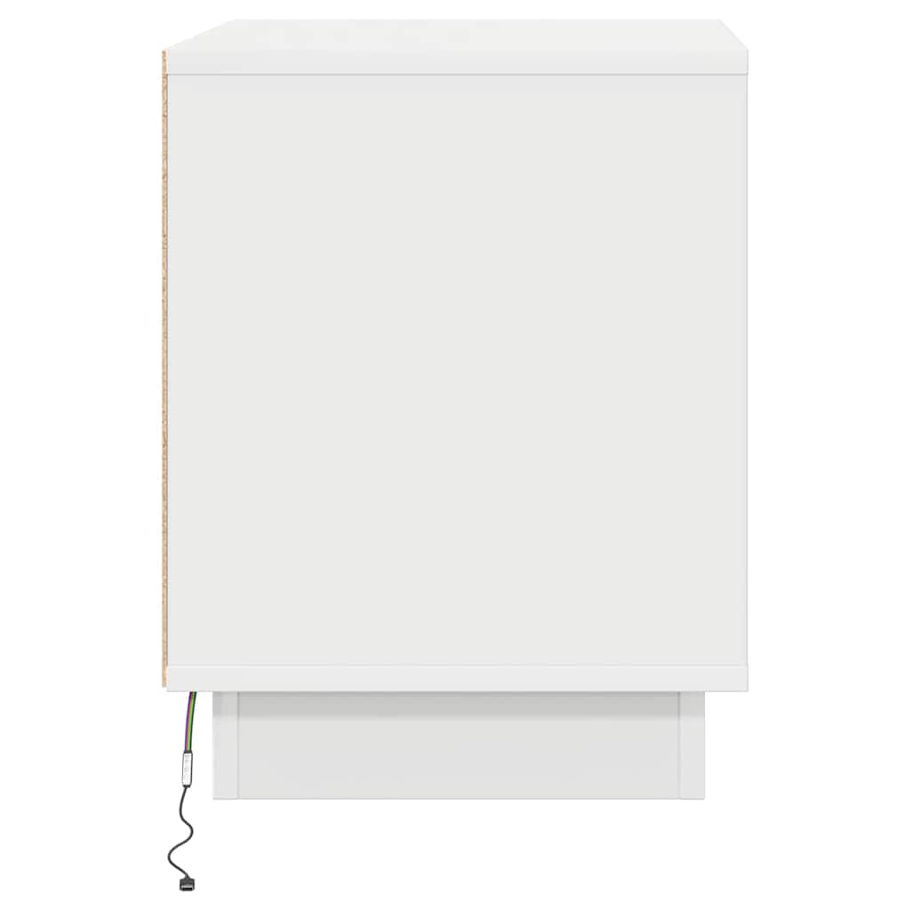 Natskab 2 pcs Hvid 44 x 34,5 x 45 cm Konstrueret træ