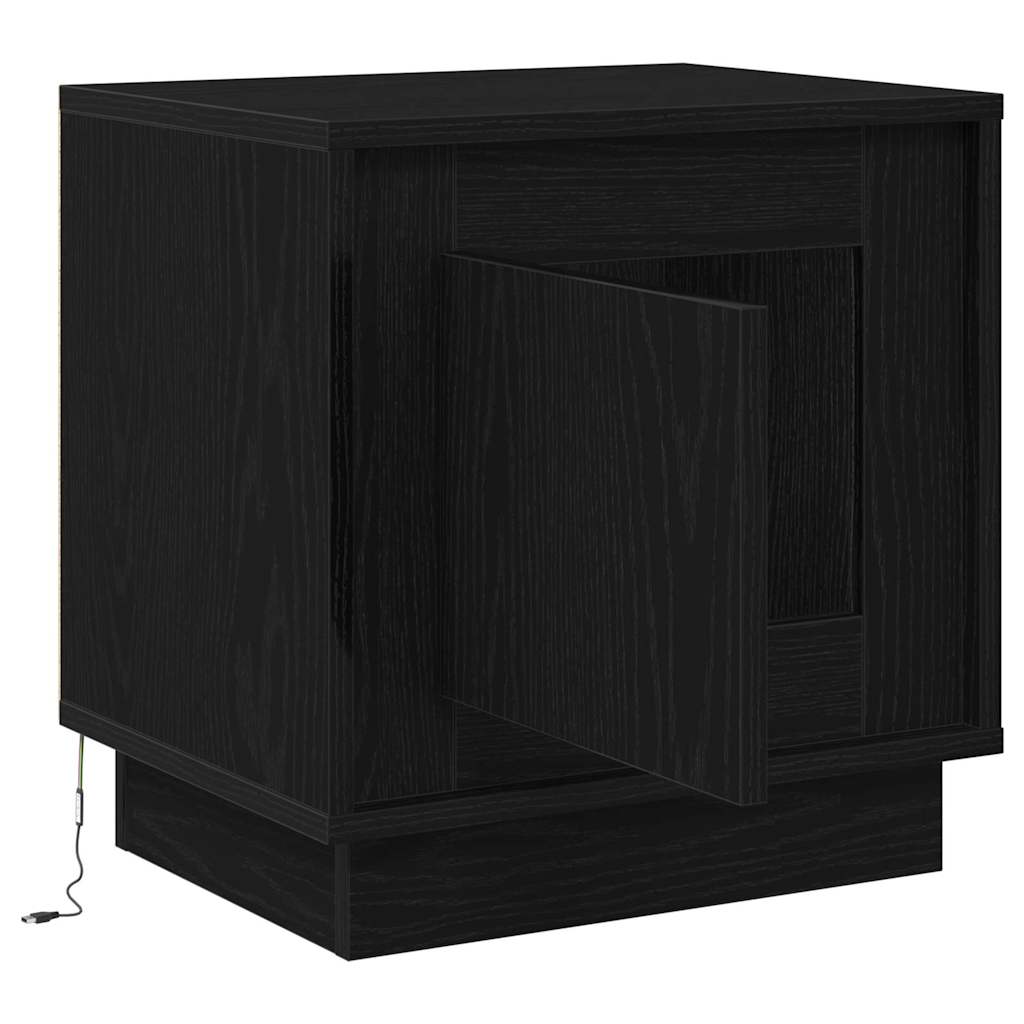Natskab 2 pcs Sort 44 x 34,5 x 45 cm Konstrueret træ