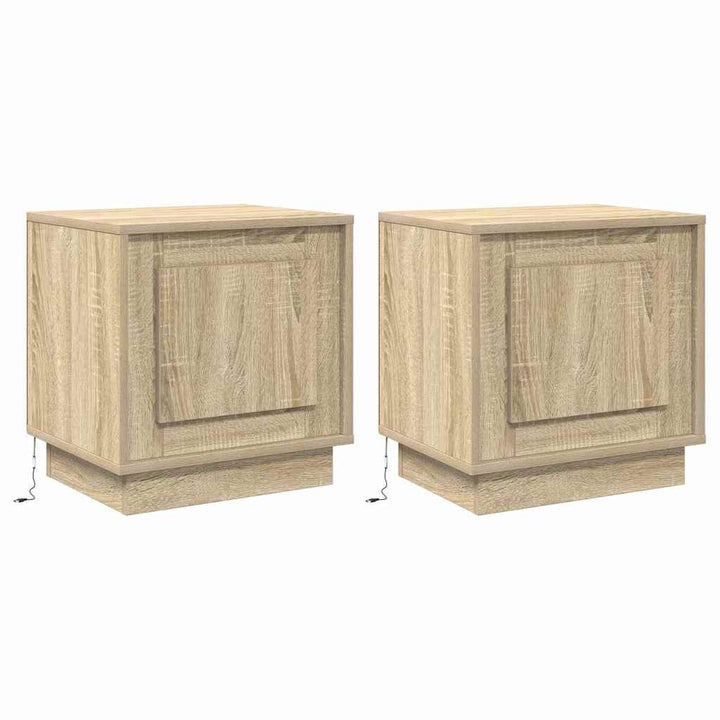 Natskab 2 pcs Sonoma eg 44 x 34,5 x 45 cm Konstrueret træ