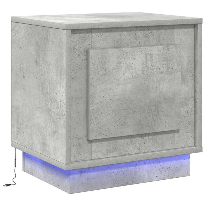 Natskab 2 pcs Beton Grå 44 x 34,5 x 45 cm Konstrueret træ
