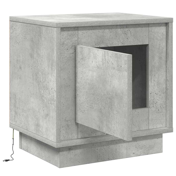 Natskab 2 pcs Beton Grå 44 x 34,5 x 45 cm Konstrueret træ