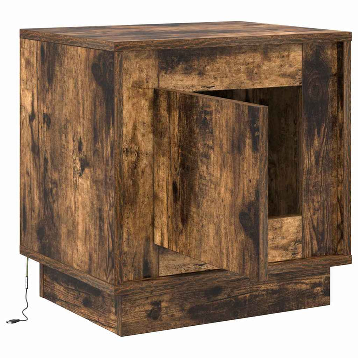 Natskab 2 stk. Røget eg 44 x 34,5 x 45 cm Konstrueret træ