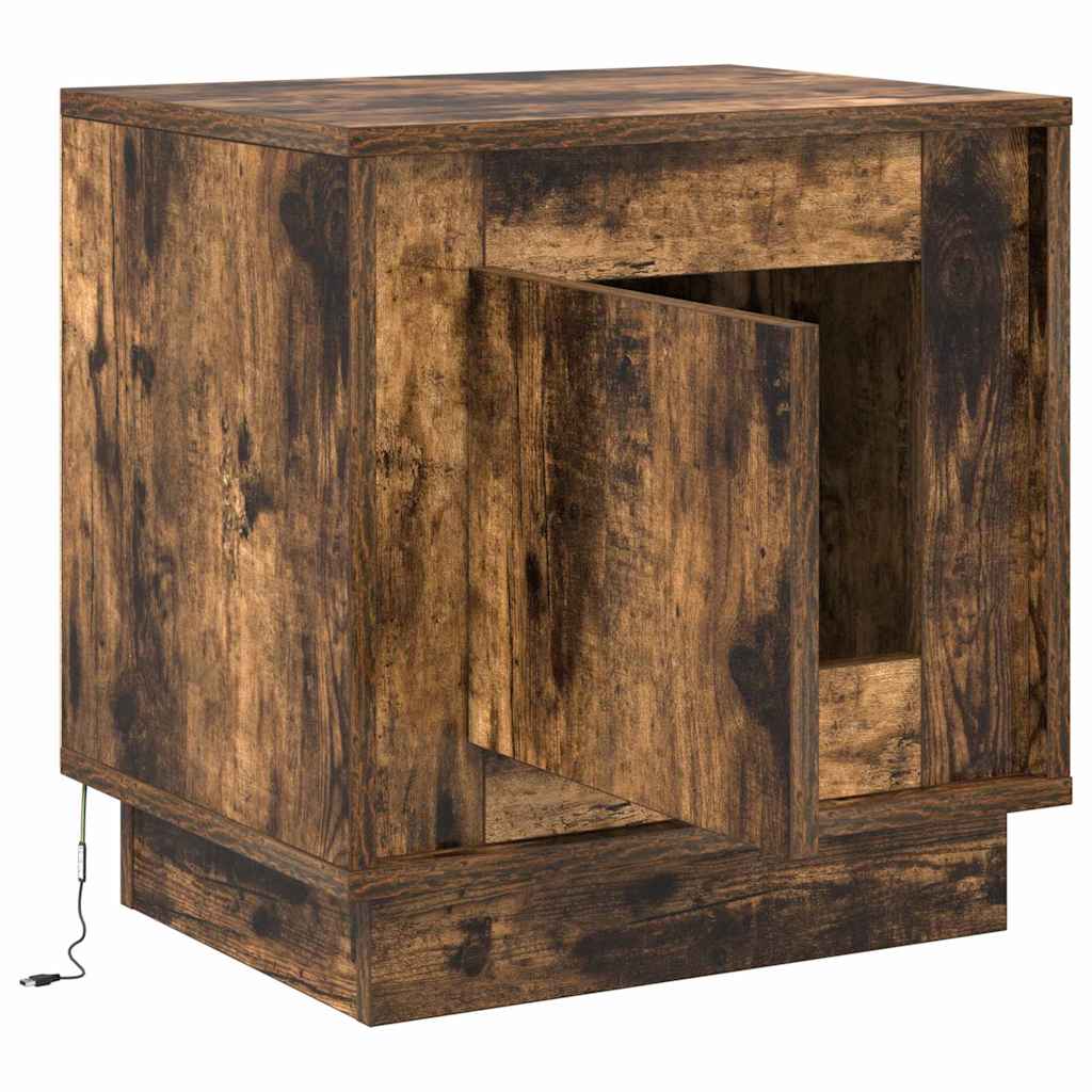 Natskab 2 pcs Røget eg 44 x 34,5 x 45 cm Konstrueret træ