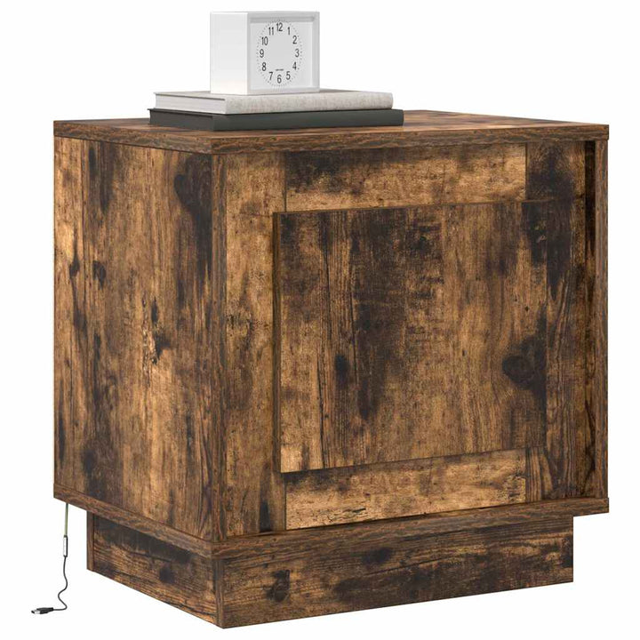 Natskab 2 pcs Røget eg 44 x 34,5 x 45 cm Konstrueret træ