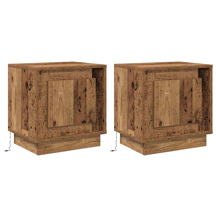 Natskab 2 pcs Gammelt træ 44 x 34,5 x 45 cm Konstrueret træ