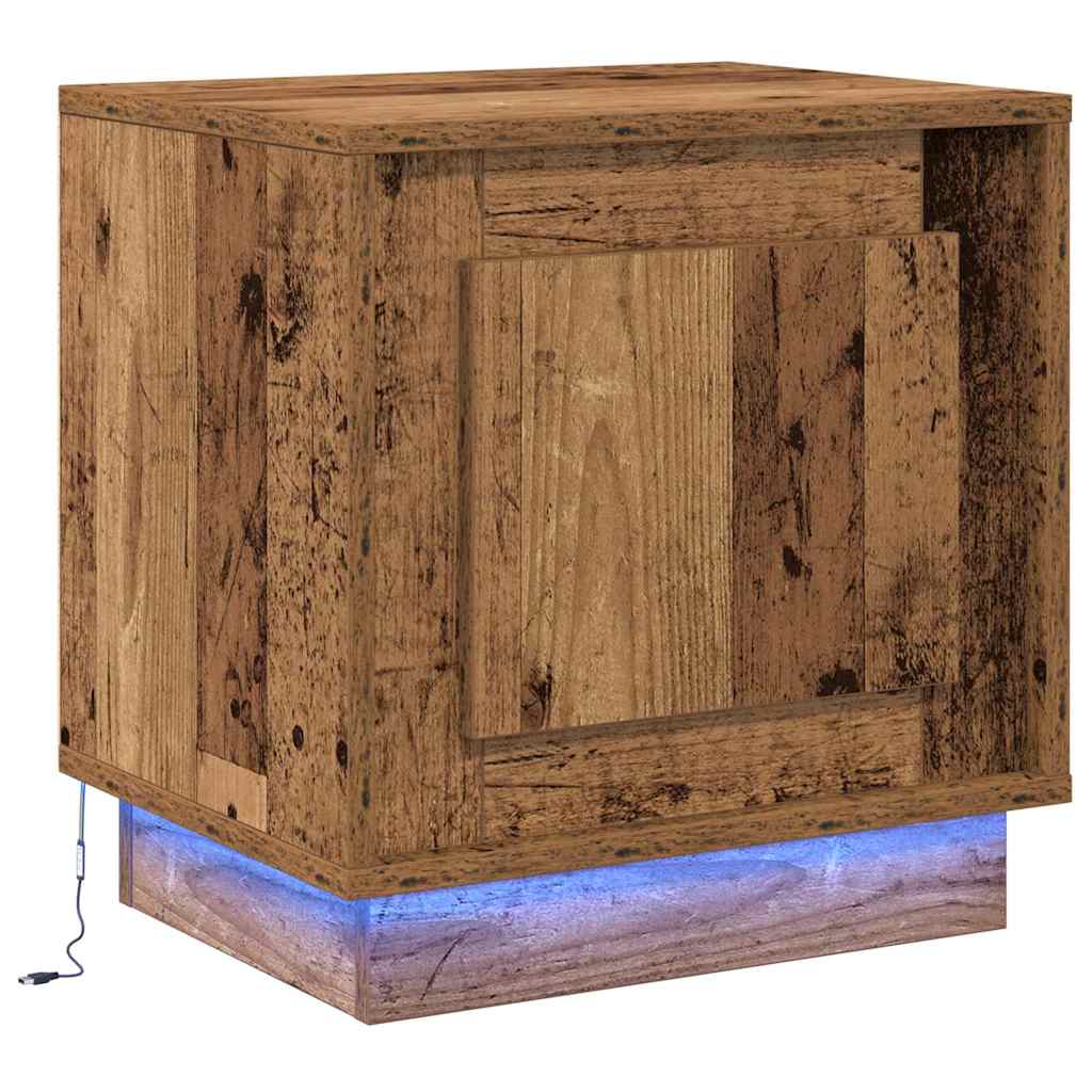 Natskab 2 pcs Gammelt træ 44 x 34,5 x 45 cm Konstrueret træ