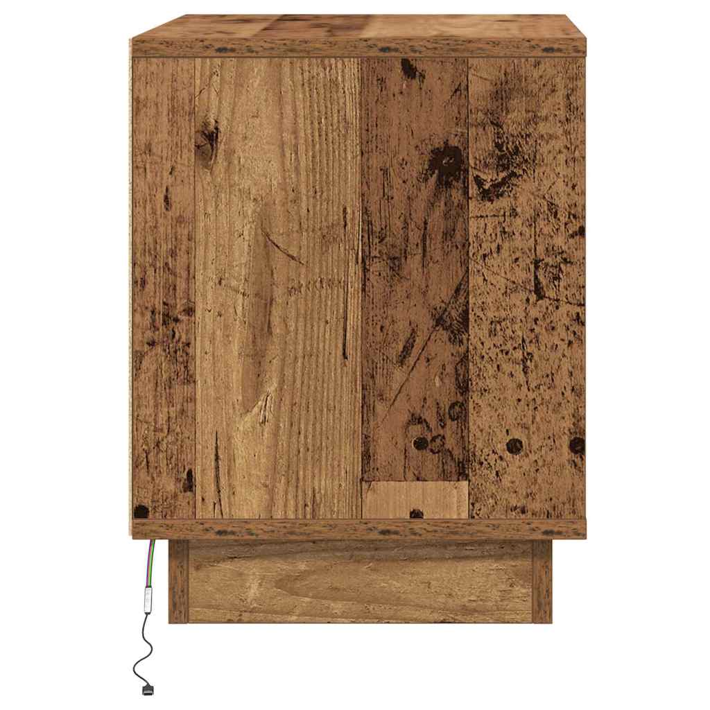 Natskab 2 pcs Gammelt træ 44 x 34,5 x 45 cm Konstrueret træ