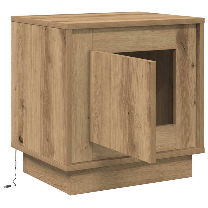 Natskab 2 pcs Artisan Egetræ 44 x 34,5 x 45 cm Konstrueret træ