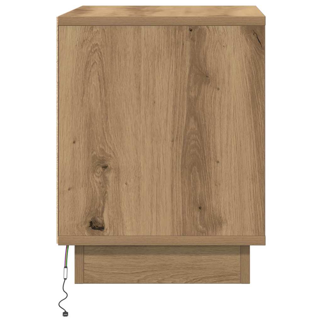 Natskab 2 pcs Artisan Egetræ 44 x 34,5 x 45 cm Konstrueret træ