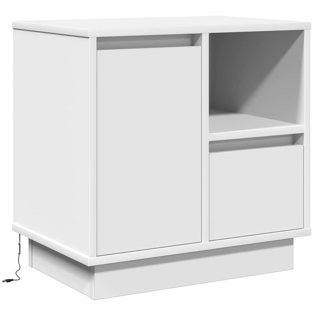 Natskab 2 pcs Hvid 50 x 34,5 x 50 cm. Konstrueret træ