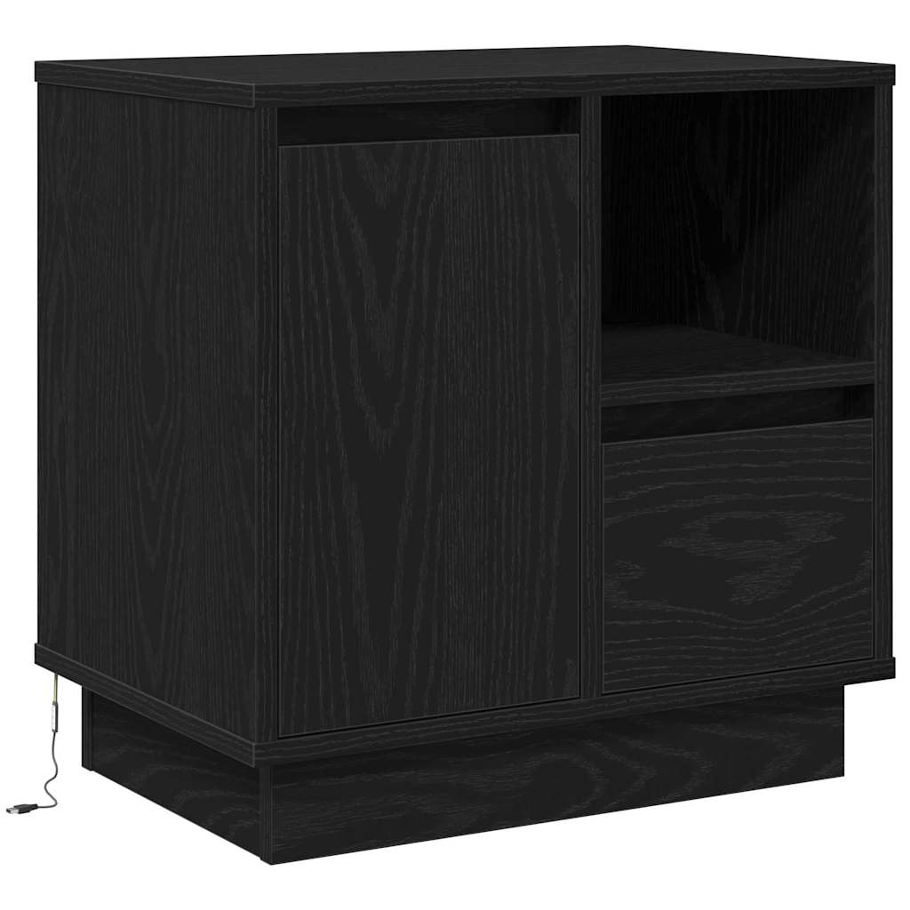 Natskab 2 pcs Sort eg 50 x 34,5 x 50 cm. Konstrueret træ