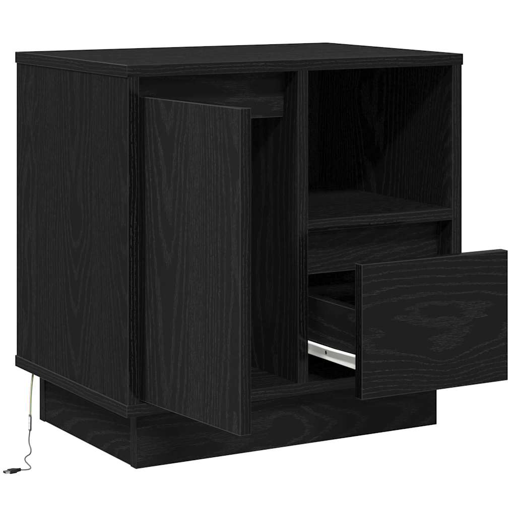 Natskab 2 pcs Sort eg 50 x 34,5 x 50 cm. Konstrueret træ