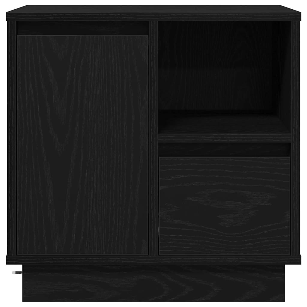 Natskab 2 pcs Sort eg 50 x 34,5 x 50 cm. Konstrueret træ
