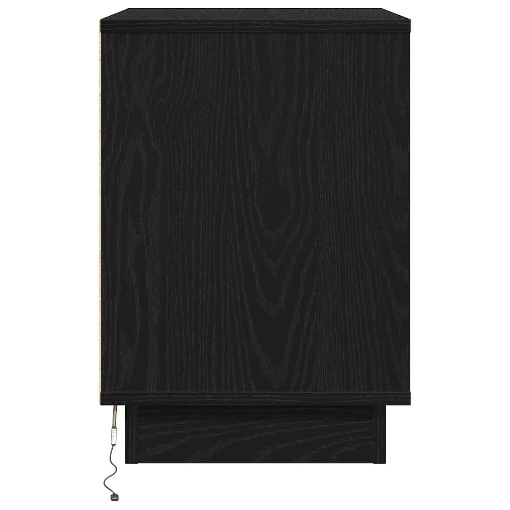 Natskab 2 pcs Sort eg 50 x 34,5 x 50 cm. Konstrueret træ