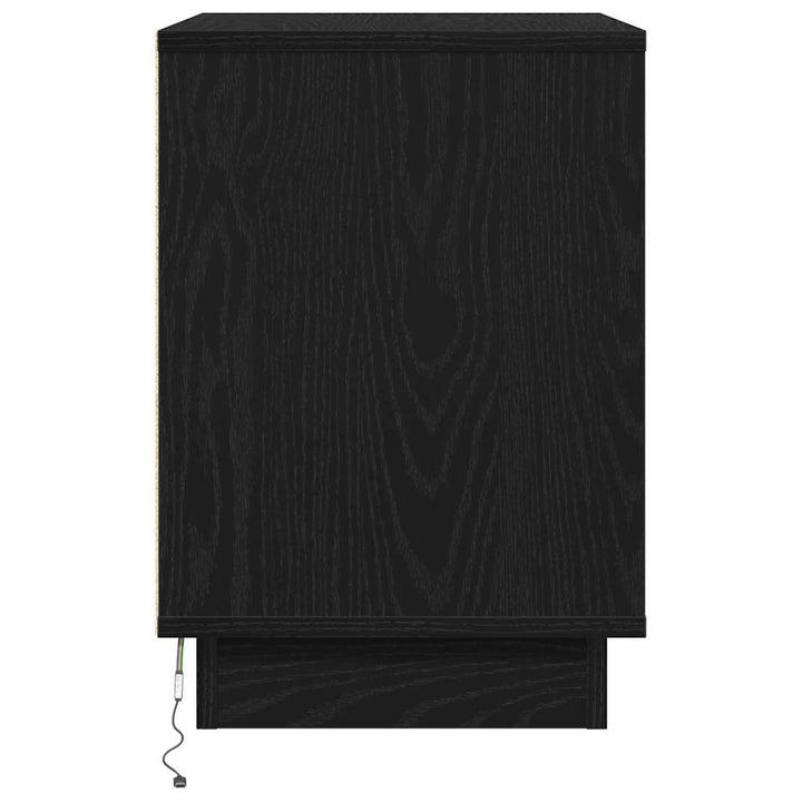 Natskab 2 pcs Sort eg 50 x 34,5 x 50 cm. Konstrueret træ