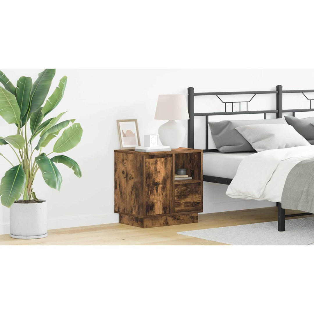 Natskab 2 pcs Røget eg 50 x 34,5 x 50 cm. Konstrueret træ