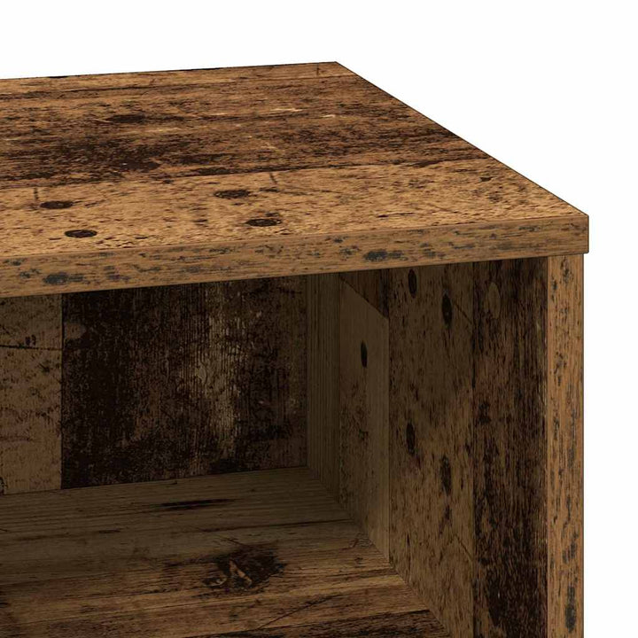 Natskab med LED Gammelt træ 50 x 34,5 x 50 cm. Konstrueret træ