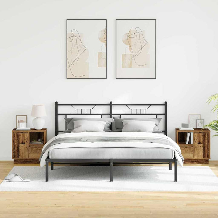 Natskab 2 pcs Gammelt træ 50 x 34,5 x 50 cm. Konstrueret træ