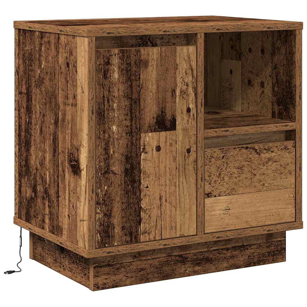 Natskab 2 pcs Gammelt træ 50 x 34,5 x 50 cm. Konstrueret træ