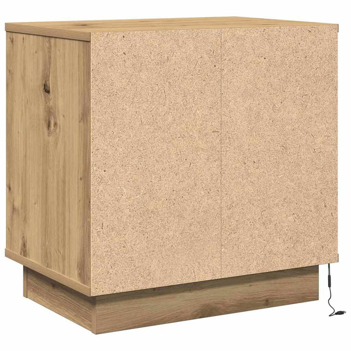 Natskab 2 pcs Artisan Egetræ 50 x 34,5 x 50 cm. Konstrueret træ