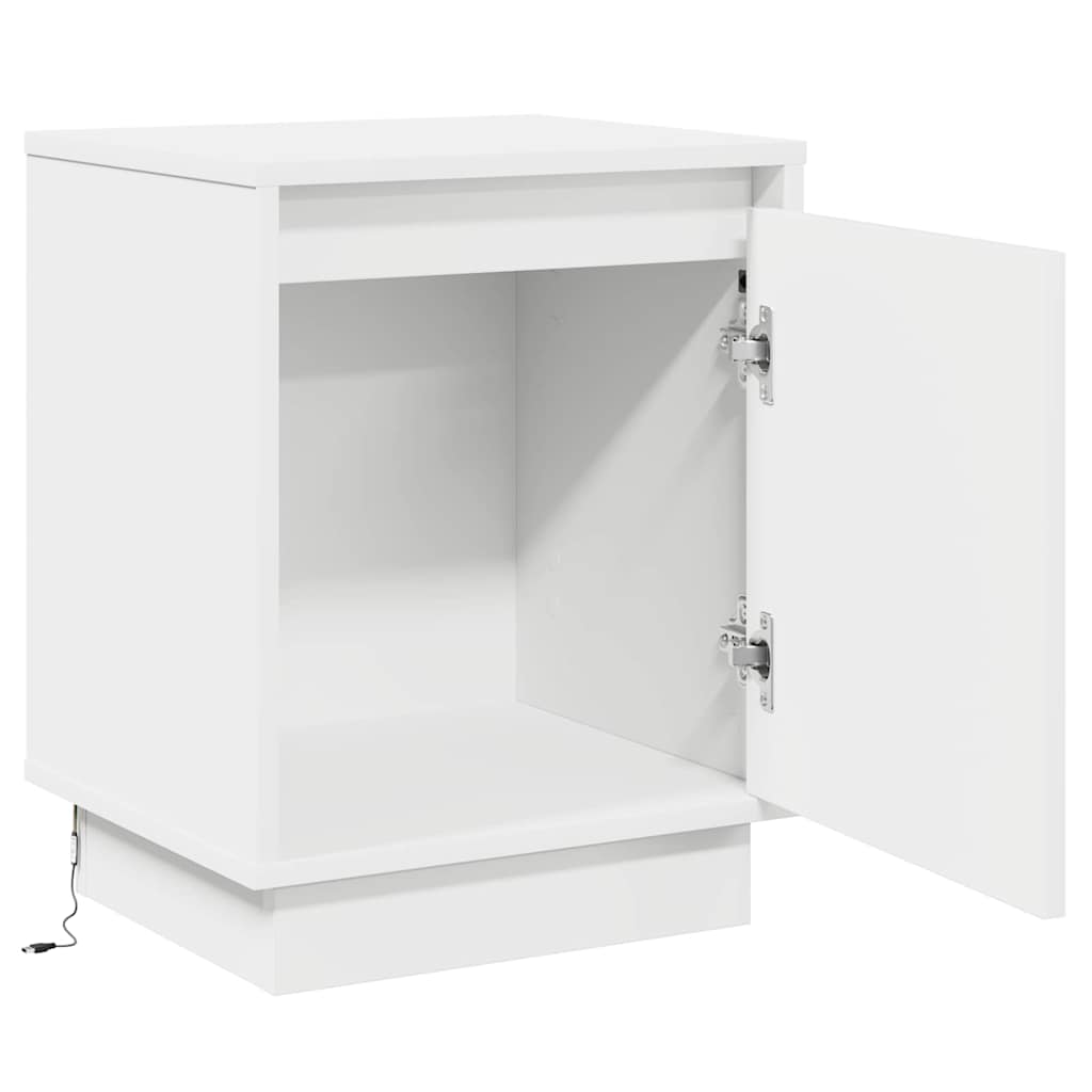 Natskab 2 pcs Hvid 39 x 34,5 x 50 cm Konstrueret træ