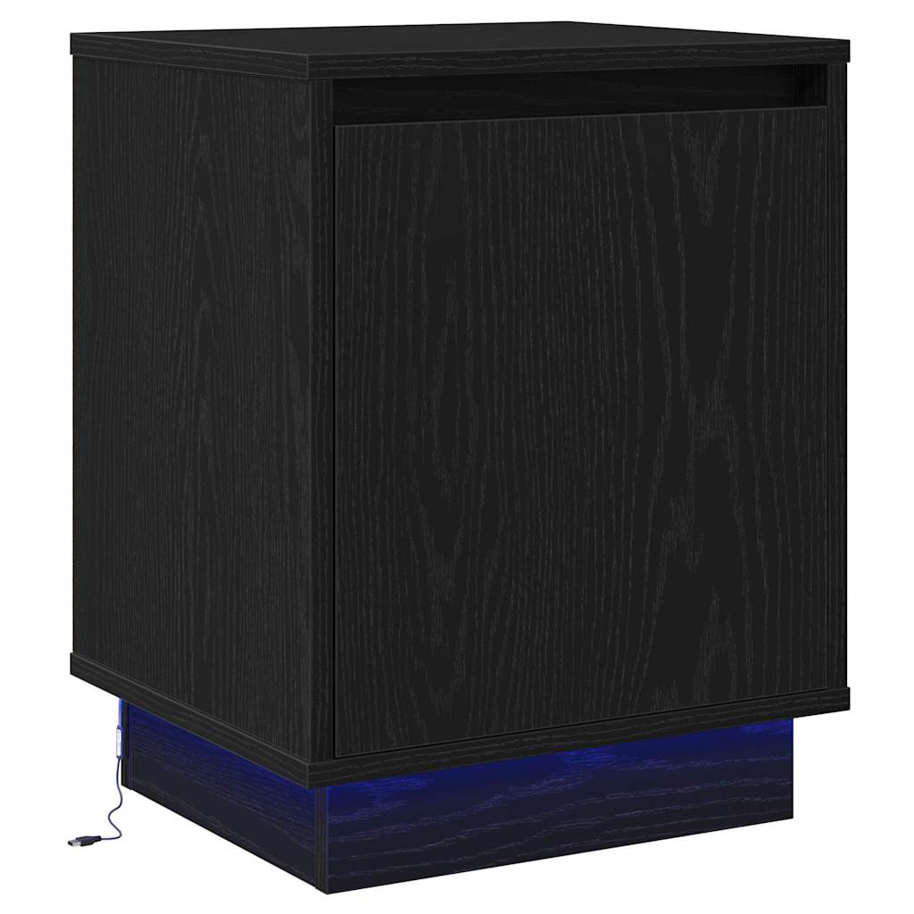 Natskab 2 pcs Sort eg 39 x 34,5 x 50 cm Konstrueret træ
