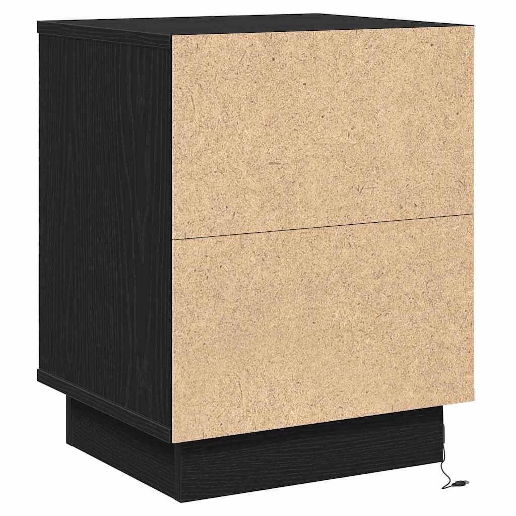 Natskab 2 pcs Sort eg 39 x 34,5 x 50 cm Konstrueret træ