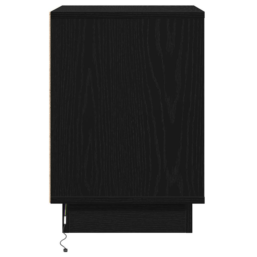 Natskab 2 pcs Sort eg 39 x 34,5 x 50 cm Konstrueret træ