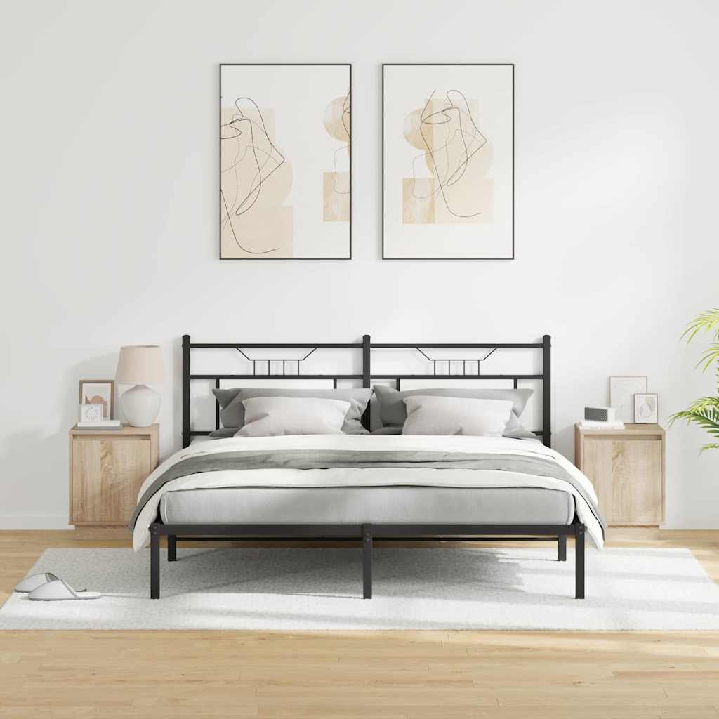 Natskab 2 pcs Sonoma eg 39 x 34,5 x 50 cm Konstrueret træ