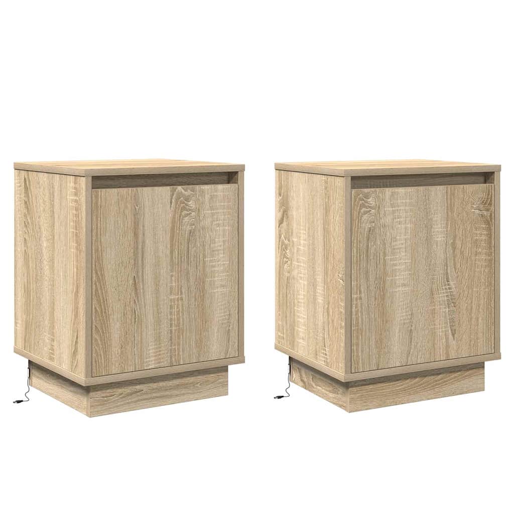 Natskab 2 pcs Sonoma eg 39 x 34,5 x 50 cm Konstrueret træ