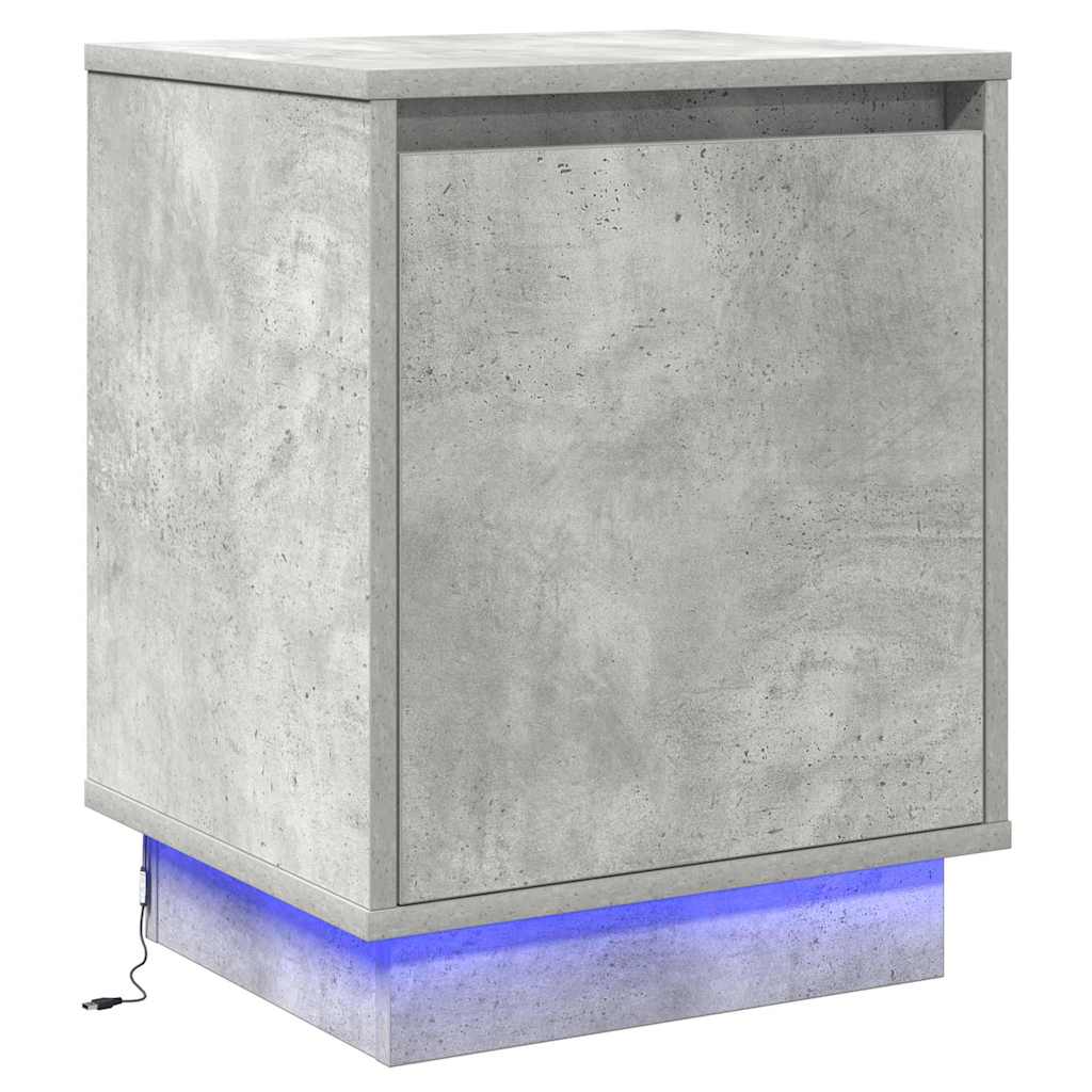Natskab 2 pcs Beton Grå 39 x 34,5 x 50 cm Konstrueret træ