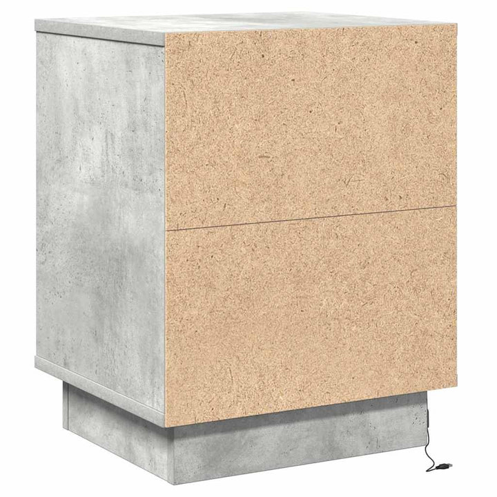 Natskab 2 pcs Beton Grå 39 x 34,5 x 50 cm Konstrueret træ